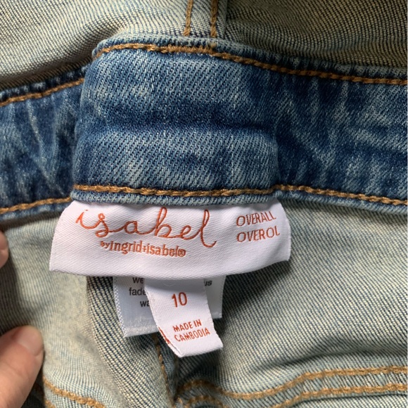 Isabel by Ingrid & Isabel Light Wash Maternity Overalls 10 - Picture 3 of 7